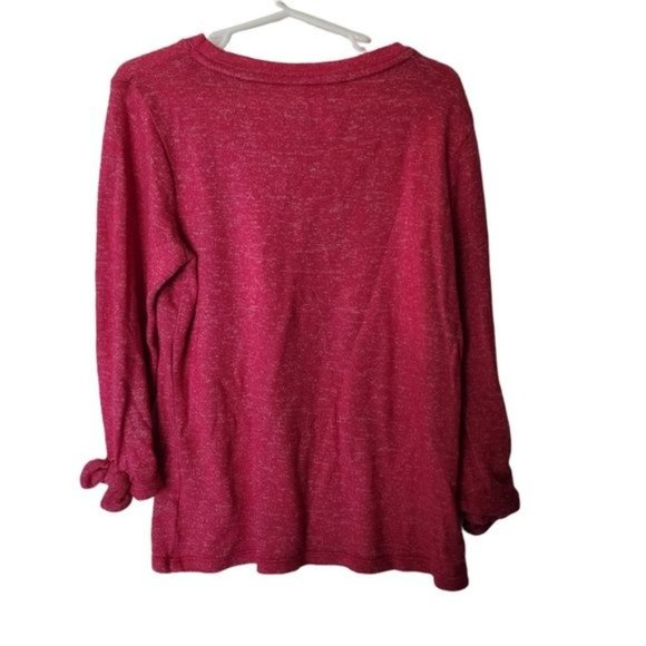 Cat & Jack Red Hanging Sloth Tee size 6 6X Years Girls 3/4 Tie Sleeve Kids - Picture 4 of 4